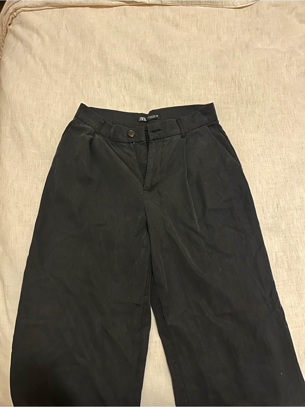 Zara Black Straight Leg Trousers